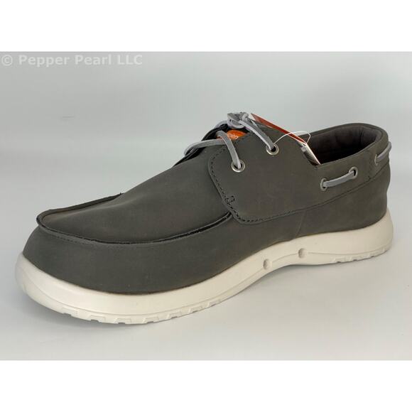 Deck Shoe Cruise Oiled Nubuck EVA Charcoal Men's Size 10 Soft Science Boat Beach - Picture 7 of 11